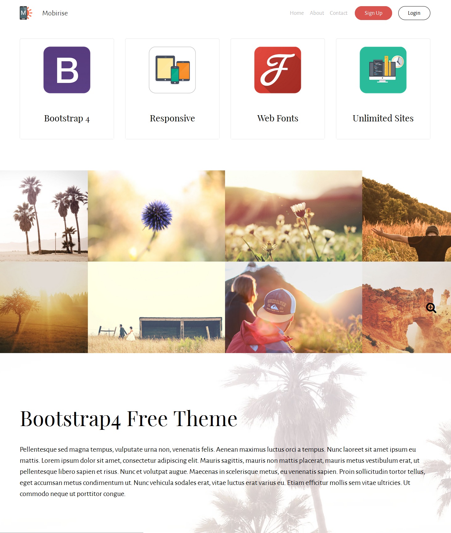 CSS3 Bootstrap Website Theme