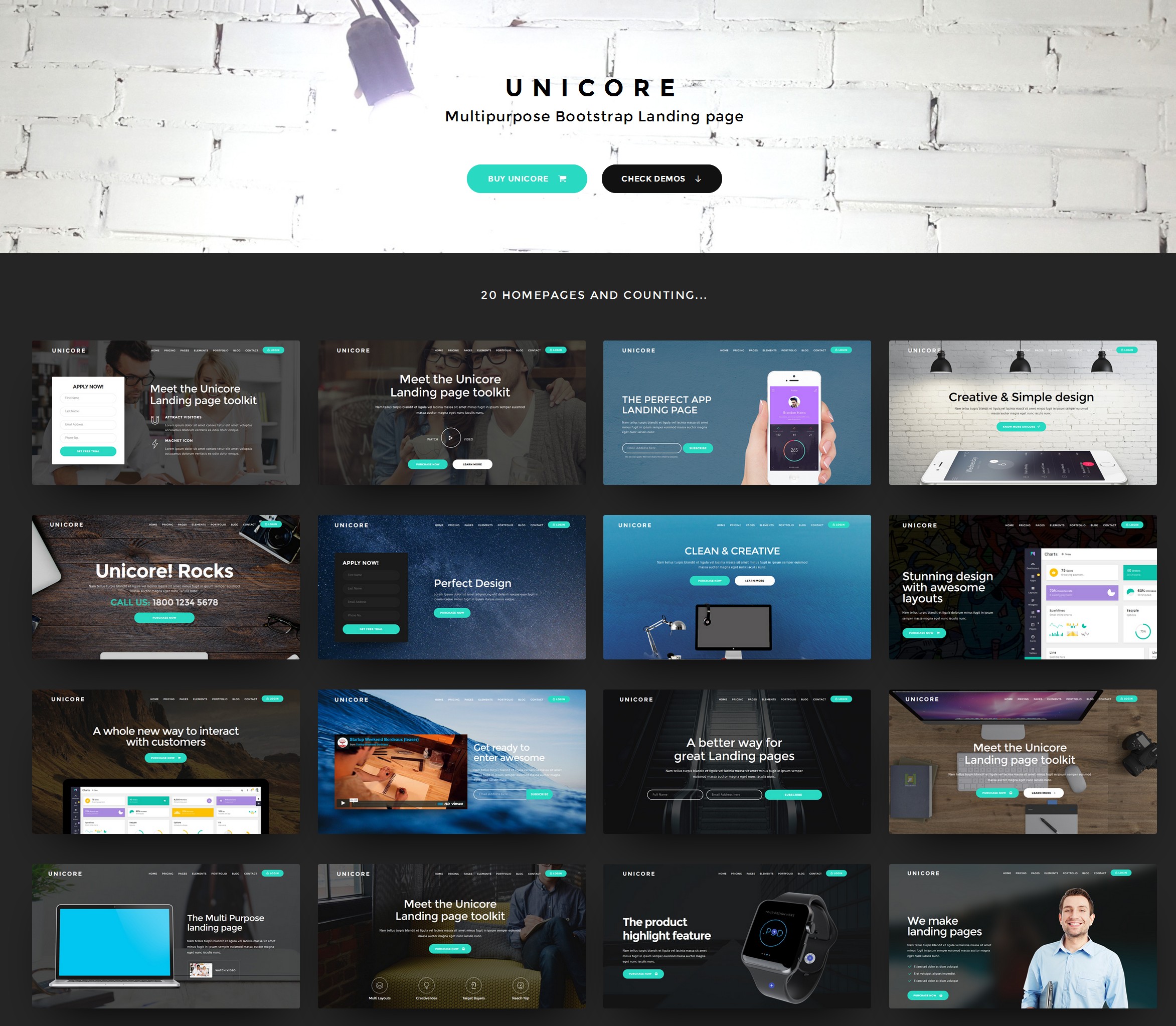 Responsive Bootstrap Single Page Theme